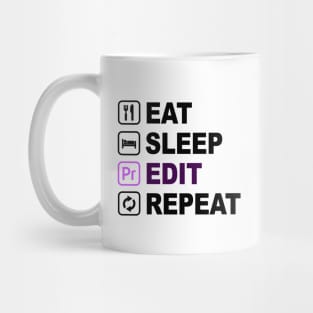 Eat Sleep Edit Repeat Mug